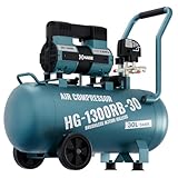 HAIGE(ハイガー) コンプレッサー 静音 高吐出量 メンテナンスフリー オイルフリー HG-1300RB-30 (30L) グリーン