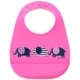 Bella Tunno March of The Elephant Fuchsia Silicone Wonder Bib by Bella Tunno [並行輸入品]