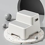 VGVG 踏み台 子供 ステップ 2段 幼児 踏み台 キッズ トイレ 洗面所 手洗い 子ども 足台 おしゃれ キッズステップ 滑り止め (グレー)