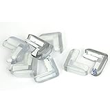 uxcell　コーナークッション　エッジクッション　10個入り　クリアブルー　ゴム　41x41x15mm