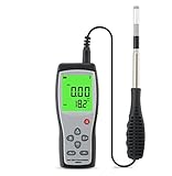 熱風速計2.7インチ画面変換プラグ付き充電式リチウム電池内蔵風速温度高精度デジタル測定器黒