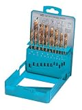 まとめ買い 2個セット「Blue Greenline Metal Case HSSチタンコート 鉄工用ドリルセット Φ1.0～10.0mm 19本組 【x2セット】[26265ｘ2]」