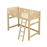 パイン天然木 ロフトベッド レギュラーサイズ 棚コンセント/ナチュラル