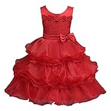 Candykids ティアードスカート　女の子　ノースリーブワンピース　セレモニー　キッズ　ベビー　ジュニア　子どもドレス ワンピース　お嬢様 　ウェディングドレス　女の子 フォーマルドレス 結婚式 