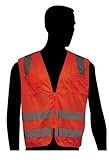 Liberty HiVizGard Polyester All Mesh Fabric Class 2 Safety Vest with 2 Wide Silver Reflective Stripe
