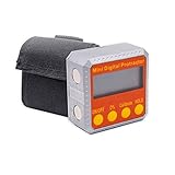 デジタル角度計　レベルBOX　赤　水平器　角度計　傾斜計　水準器　レベルメーター　強力マグネット付