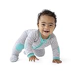 baby deedee Sleepsie Quilted Footie, Heather Gray/Teal, 12-18 Months by baby deedee