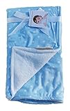 Blankets & Beyond Soft Reversible Blue White Polka Dots Baby Blanket by Blankets & Beyond