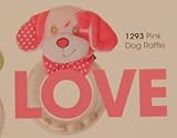 Plush Pink Dog Ring Rattle by Douglas Cuddle Toy