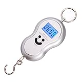 Leiking 旅行はかり ラゲッジチェッカー デジタルスケール トラベル スーツケース 荷物秤 ベルト計量器 電子吊り下げ式 携帯式 風袋引き機能 温度計付き 液晶ディスプレイ ステンレス 小型軽量