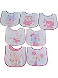 Baby Patterned 7 Days Of The Week Bibs in Boys & Girls Options (0-6 Months) Girls Animals by Univers