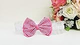 赤ちゃん　ベビー　ヘアバンド　髪飾り/リボン/チェック/マゼンタピンク