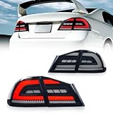 Archaic シビック FD2 タイプr FD1 FD3 テールランプ リアライト 純正交換用 ポン付け 流れるウインカーとオープニング機能のオン/オフ可 全LED 左右2点セット taillights for Civic FD1 FD2 Type R FD3 2006年–2011年 （スモールレンズ/インナーホワイト）