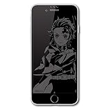 グルマンディーズ バンダイ 鬼滅の刃 iPhoneSE(第2世代)/8/7/6s/6(4.7インチ)対応 ガラススクリーンプロテクター 竈門炭治郎(かまど たんじろう) KMY-40A ブラック