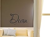 Devon男の子女の子部屋保育園ベビーキッズ名前ビニール壁引用ステッカー