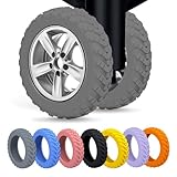 [VERILADY] 静音 キャスターカバー ストッパー スーツケース カバー キャスターカバー フルカバー-グレー