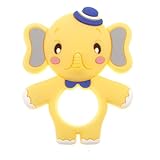 RaiFu ベビーおもちゃ 赤ちゃん かわいい 漫画の動物 おしゃぶり おもちゃ 赤ちゃん 鮮やか 色の教育玩具 ギフト エレファントイエロー