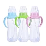 3枚ベビーベビーベッド240ミリリットルカップ草トレーニング就学前の子どもたちは、ジュースのトレーニングカップを飲んで学びます