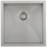 Ticor 15 – 1 / 4 "アンダーマウント16ゲージステンレススチールSquareキッチンバーシンクゼロ半径3640bg-del