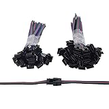 Mokungit 20 pairs 4pin JST Connector Male Female Cable for SMD 5050/3528 RGB color LED Strip Wire WS
