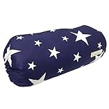 Jolie・Joie 【ストライプシリーズ】 リバーシブル (紺色スター星柄×ストライプ) 日本製 シッカリ生地 抱っこ紐(だっこひも)収納カバー 通常配送無料