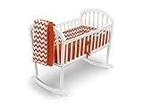Baby Doll Bedding Chevron Cradle Bedding Set, Orange by BabyDoll Bedding
