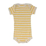 （オーシャンアンドグラウンド）Ocean＆Ground 半袖ボディシャツ ボーダー BORDER男の子/女の子/出産祝い/カバーオール/ロンパース 80 イエロー