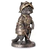 Veronese Design 5 1/8インチ サー・ラヴール アライグマ 腕の男 動物 騎士 樹脂置物 ブロンズ仕上げ