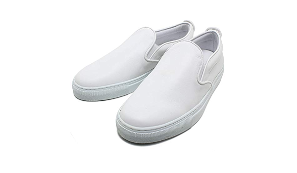 大人気 Amb Ambassadors Of Minimalism アンバサダーズオブミニマリズム 00 ホワイトレザースリッポンスニーカー メンズ レザー スリッポン 即発送可能 Theblindtigerslidell Com