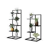 リビングルームバルコニーとファッション屋内/屋外コーナーシェルフメタルフラワーポットディスプレイスタンドのための3/4ティアアイアンフラワースタンドフロアスタンドフラワーラック - 2フラワーラック