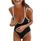 レディースビキニセット、ieasonレディース水着水着ジャンプスーツBikini Bathing XL ブラック