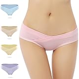ULA-ULA 妊娠中の女性の下着低ウエスト綿ビッグヤード小道具腹U-綿の産科パンツ 5条装 (L)
