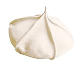 Plus Nao(プラスナオ) 子供用 大人用 ベレー帽 とんがりベレー帽 ベレーキャップ シンプル 無地 ウール 秋冬 男女兼用 マニッシュ キッズ 子供用 ホワイト