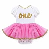 （イーエフイー）EFE　ベビー服　子供ドレス　ベビーロンパーススカート　カバーオール 　1歳祝い　バースデー　誕生日　プレゼント　(12ー24ヶ月) ホワイト＆ピンク 70