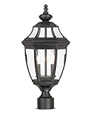 Savoy House Lighting 5-497-BK Endorado Collection 2-Light Outdoor Post Mount Lantern, Black Finish w