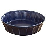 EAST table(イーストテーブル) しのぎ お花のボウル 大 19cm ネイビー 日本製 深皿 大鉢 食洗機対応 レンジ対応 ic005bo19003