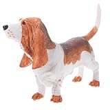 OATIPHO 犬の プレイセット 小さな犬の置物 小型犬の飾り リアルなバセットハウンドの像 写真撮影の小道具 ミニチュア犬の置物 ミニ犬の 装飾 家畜のおもちゃ 小さな犬のフィギュア ドッ