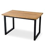 LOWYA （ロウヤ） ダイニングテーブル 単品 突板 スチール脚 デザインテーブル デスク としても使用可能 木製 幅120cm ナチュラル おしゃれ