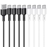 USB Type C ケーブル 【8本セット 1ｍ】タイプ C 充電ケーブル 急速充電 高速データ転送 断線防止 Samsung Galaxy S20/S10 Huawei P30 / P20 / P10 Google Pixel Xperia XZ OnePlusなど対応