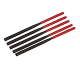 uxcell　フラットヤスリ　フラットファイル　プラスチックハンドル　ハンドツール　5mm x 180mm　5本入り