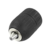 uxcell キーレスドリルチャック 1/2-20 UNF 2-13mm容量 ブラック シルバートーン プラスチック メタル