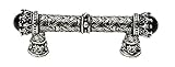 Carpe Diem Hardware 6910-9OX Crowning Glory King George 3-Inch O.C. Pull with Semi-Precious Stone, C