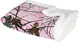 Baby Pink Forest Soft Poly fleece Sherpa Blanket 30 X 42 by TrailCrest