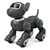 ロボット犬のおもちゃ 子供用 リモコン犬 子供用ロボット犬 ペットロボット 電動犬のおもちゃ ロボット犬 5~12歳 男の子 女の子 スタントドッグ ロボット犬 ペットロボット ロボットおもちゃ 知育玩具 子供 誕生日 プレゼント (グレー (音声対話))