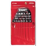 エイト 六角棒レンチ インチサイズ ET－830 8本組セット
