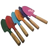 TINYPONY シャベル　ミニ　ガーデンツール　花植え　除草　子供　ままごと　園芸用具 庭園作業　室内菜園　小型鉢植え　盆栽　軽量＆小型 木製ハンドル　各色一本（計６本）