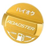 XIKER マツダ ロードスター ロードスター RF ND系用 フューエルキャップカバー ドレスアップ アルミ製給油口キャップ ガソリンタンクキャップ カスタム アクセサリー ハイオク仕様（イエロー）