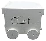 ミニプランタートロッコ 4号 21cm × 17cm × 14cm ホワイト