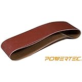 POWERTEC 110123 4-Inch x 36-Inch 400 Grit Aluminum Oxide Sanding Belt 3-Pack [並行輸入品]