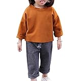 輝姫 スーツ 子供上下セット ベビー服 ガールズ トップス 綿 コットン ウール ゆったり 春秋 着やせ 長袖 クラシック シンプル 無地 (100ｃｍ)